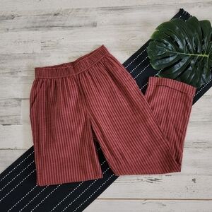 Sundry x Evereve Stripe Summer Trousers NWT Brick Size 1 Small